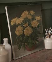 Yellow Chrysanths - oil on board - SOLD