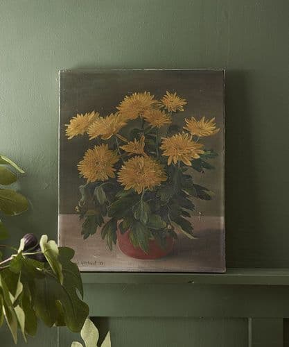 Yellow Chrysanths - oil on board - SOLD