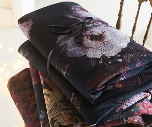 Velvet throws and cushions