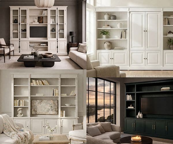 French style and contemporary media walls