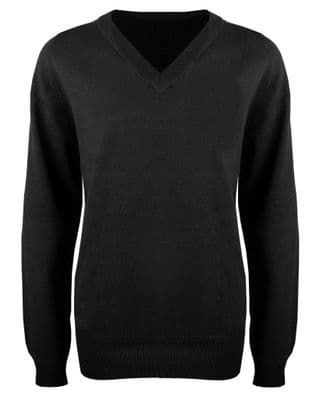 Black V-Neck Pullover