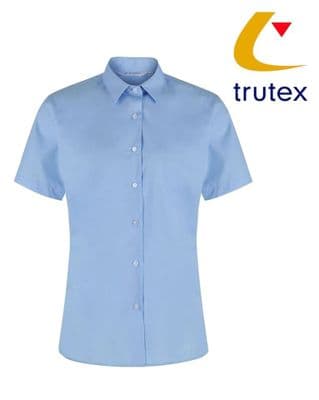 Blue Twin Pack Short Sleeve Non-Iron Blouse
