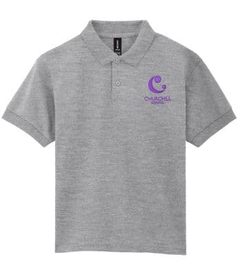Churchill Special Free School Grey PE Polo Shirt