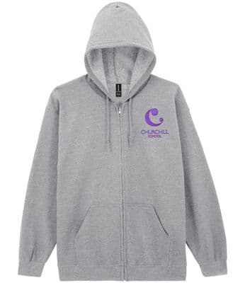 Churchill Special Free School Grey PE Zip Hoodie