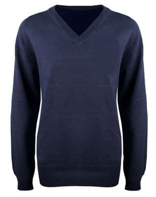 Navy V-Neck School Jumper