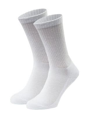 Unisex Twin Pack White Sports Socks