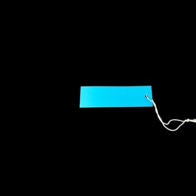 100 x 30mm Plastic Tag, Elastic Tie, Blue - 250