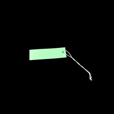 100 x 30mm Plastic Tag, Elastic Tie, Green - 250