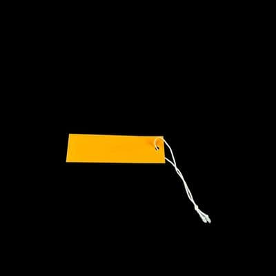 100 x 30mm Plastic Tag, Elastic Tie, Orange - 250