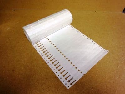 220 x 13mm Loophold Label, Tyvek, White - 1000