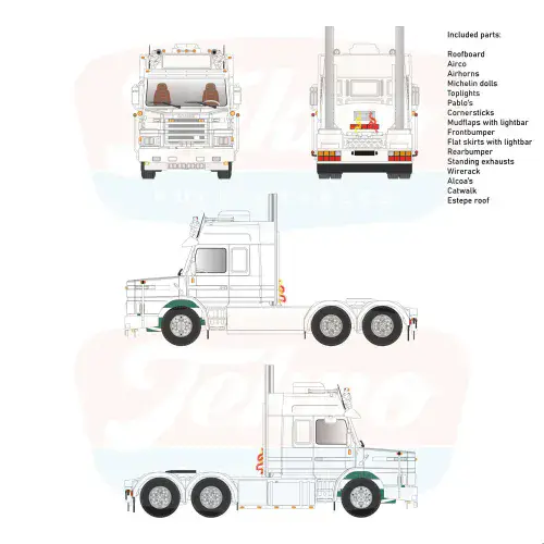 Tekno  Scania T Estepe roof Kit