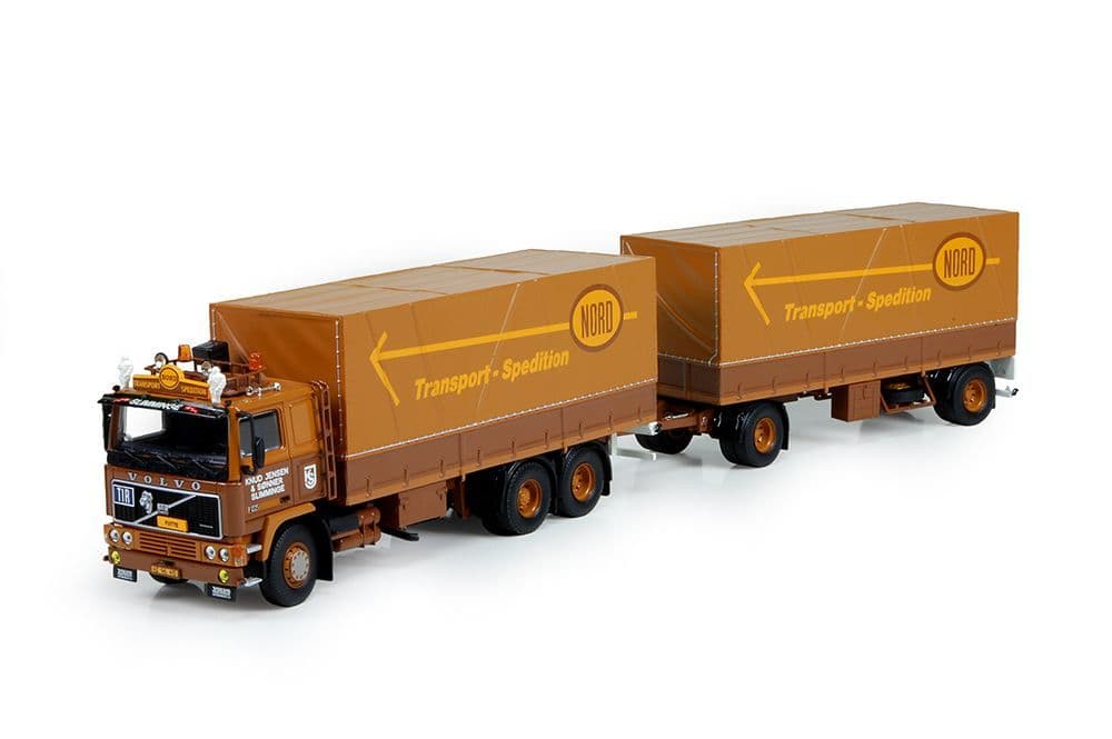 Camion TEKNO 1/50 – Volvo N88 Porteur Frigorifique Arne Jensen – NEUF Sous Boîte