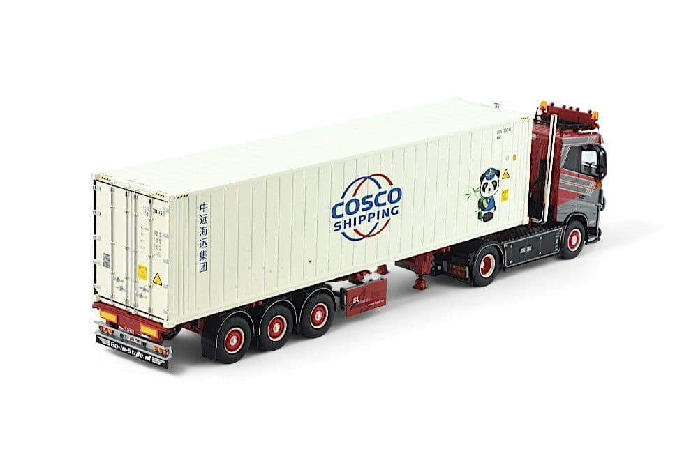 Camion Volvo FH05 Avec Remorque Boîte Tekno 1:87 - Modèle Réduit Blanc Édition Limitée