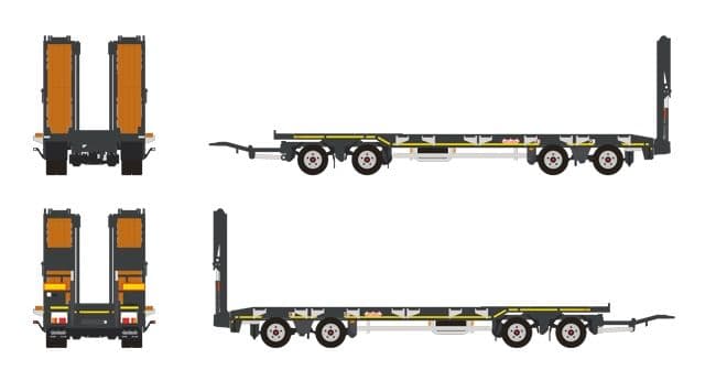 WSI Nooteboom – Semi-remorque Scania R6 Topline 8x4 – Modèle 1:50 En Zamak – Neuf
