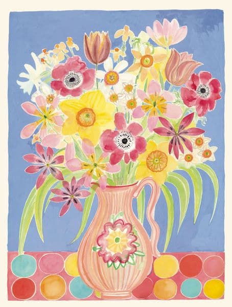 Anemones and Daffs in Sylvias Jug No 4