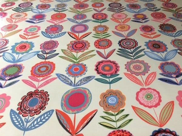 Cut Flowers BL Cream 137 Oil Cloth