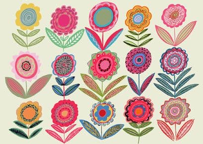 Cut Flowers Hanging Cream 137