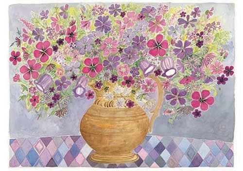 Geraniums in a copper vase No 2