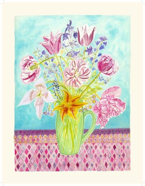 Green jug with tulips No 12