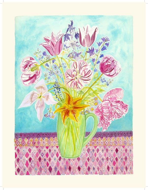 Green jug with tulips No 12