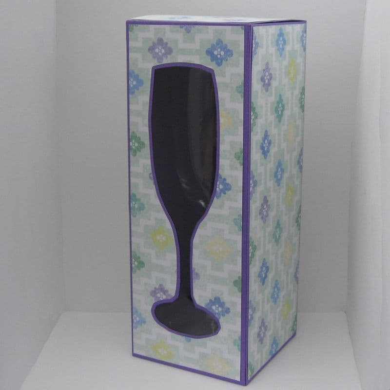Champagne Glass Box Template 210mm Tall