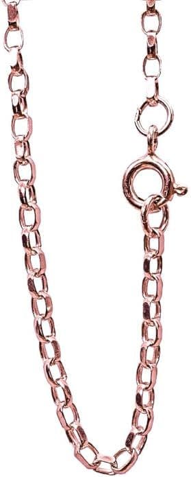 ANTOMUS® 18K ROSE GOLD VERMEIL SOLID DIAMOND CUT ENGLISH BELCHER CHAIN 2.3mm Wide
