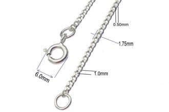 ANTOMUS® BRITISH MADE SOLID (1.75mm Gauge) Sterling Silver Chain for Heavier Weight PENDANTS