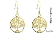Sterling silver 18K Gold Vermeil TREE OF LIFE YGGDRASIL Earrings