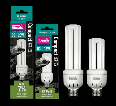 Arcadia Compact D3 UVB  7% 23w Bulb