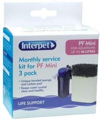 PF Mini Filter Floss and Carbon Bonded Foams pack of 3