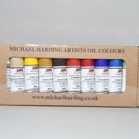 003 Plein Air Painter Set of Michael Harding Oil Colours, 10 x 40ml tubes. 5% off.