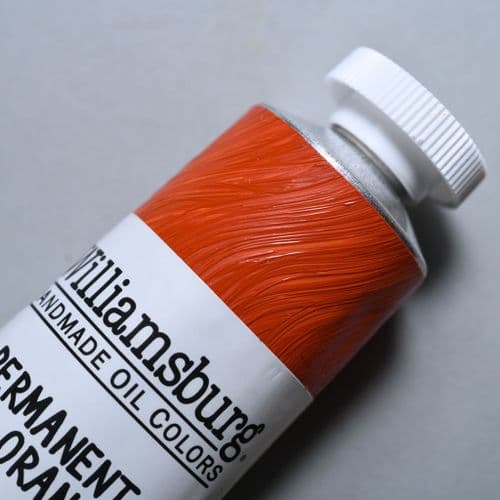 0563 Permanent Red-Orange Williamsburg Handmade Oil Colour, 150ml tube