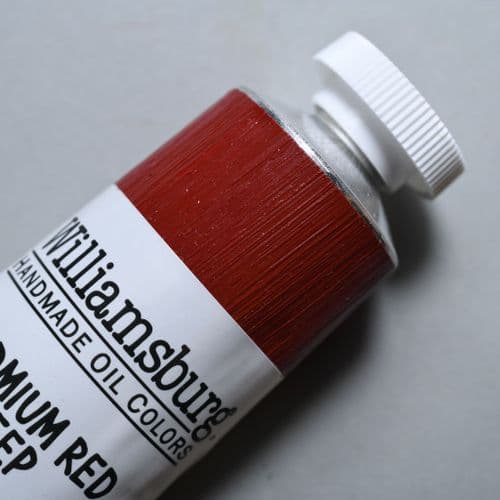 0647 Cadmium Red Deep Williamsburg Handmade Oil Colour, 150ml tube