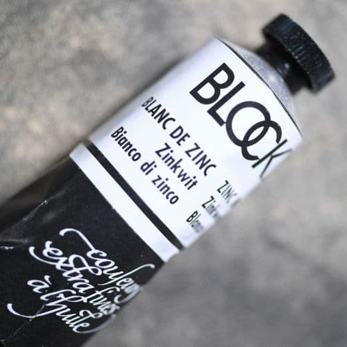 084 Zinc White Blockx Oil Colour, 200ml tube.