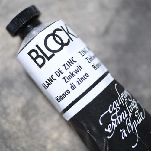 084 Zinc White Blockx Oil Colour, 35ml tube.
