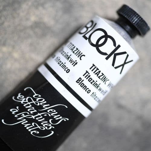 087 Mixed White (Titanium + Zinc) Blockx Oil Colour, 200ml tube.