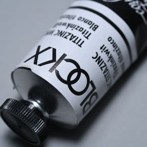 087 Mixed White (Titanium + Zinc) Blockx Oil Colour, 60ml tube.