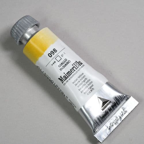 098 Indian Yellow Maimeri Blu Watercolor, 12ml tube.