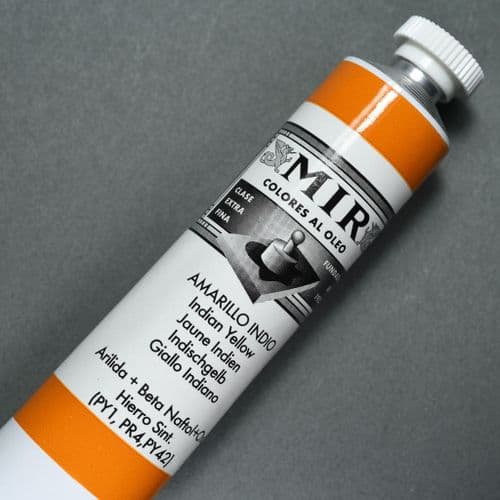 10 Indian Yellow MIR Oil Colour, 60ml tube