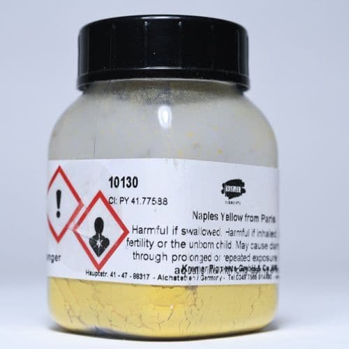 10130 Naples Yellow from Paris Kremer Pigment, 50g plastic container