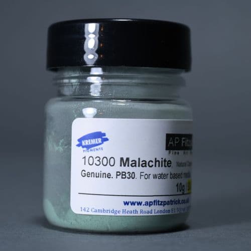 10300 Malachite Green Natural Standard, Kremer Pigment, 10g plastic container