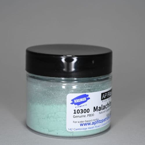 10300 Malachite Green Natural Standard, Kremer Pigment, 50g plastic container