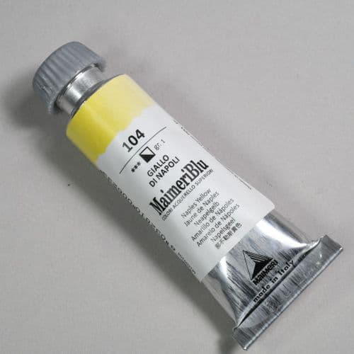 104 Naples Yellow Maimeri Blu Watercolor, 12ml tube. 20% 0ff (Discount applied at checkout)