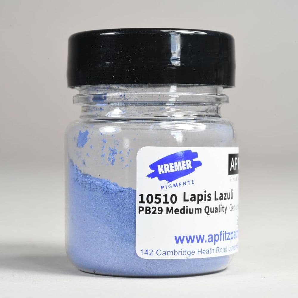 10510 Lapis Lazuli, Medium Quality Lapis blue Kremer Pigment, 5g jar