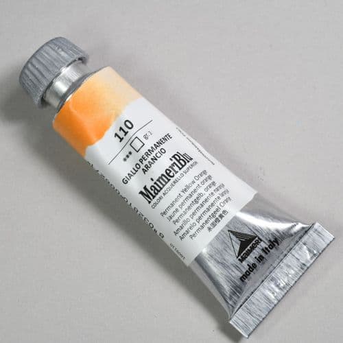 110 Permanent Yellow Orange Maimeri Blu Watercolor, 12ml tube.