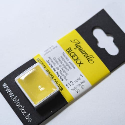 112 Naples Yellow Blockx Watercolour Half Pan. 10% off (Discount applied at checkout).
