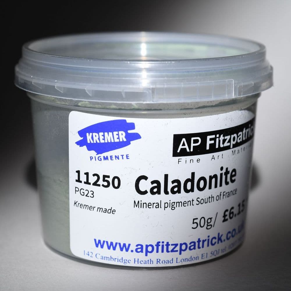 11250 Green earth, from the Côte d´Azur, Kremer Pigment, 50g plastic container