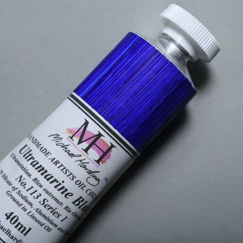 113 Ultramarine Blue Michael Harding Oil Colour, 40ml tube. 5% off.