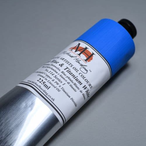 114 Phthalocyanine Blue & Titanium White Michael Harding Oil Colour, 225ml tube. 5% off.