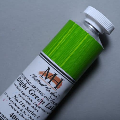 116 Bright Green Lake Michael Harding Oil Colour, 40ml tube 5% off.